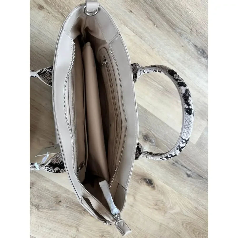 NWT JuJuBe Beyond Collection Vegan Tote Diaper Bag, Clutch, Changing Pad & Strap